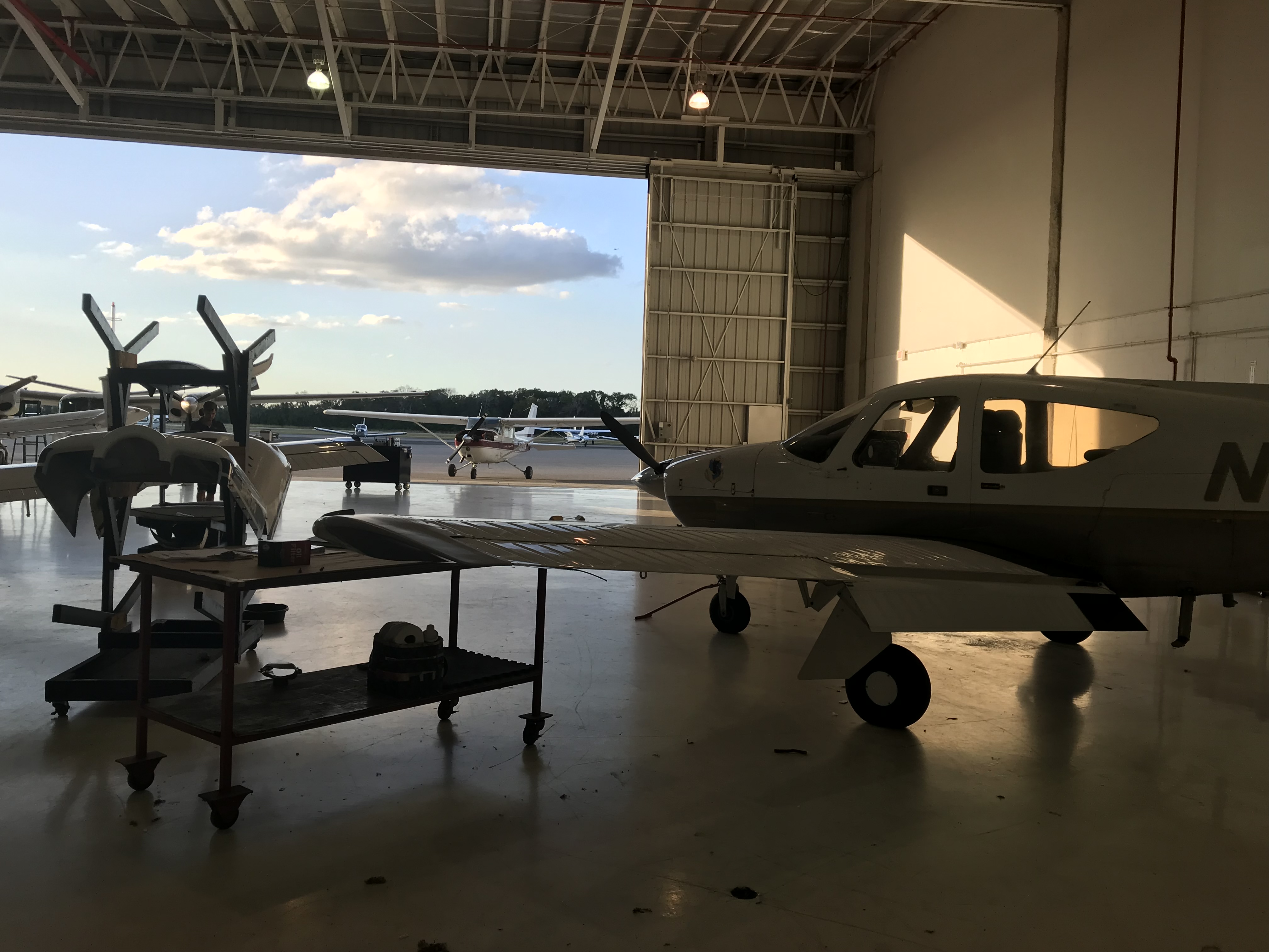 Aircraft and equipment in GAM hangar