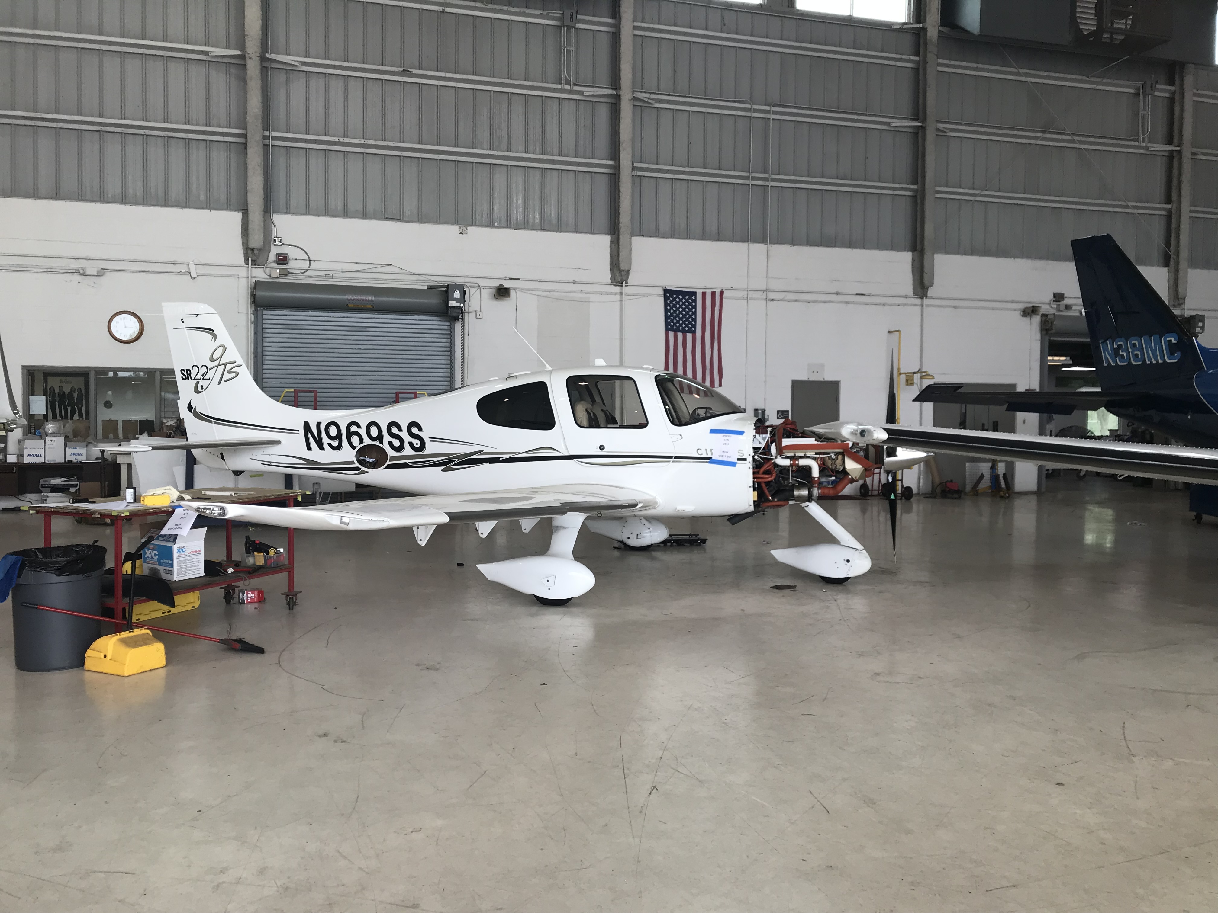 Aircraft in GAM hangar