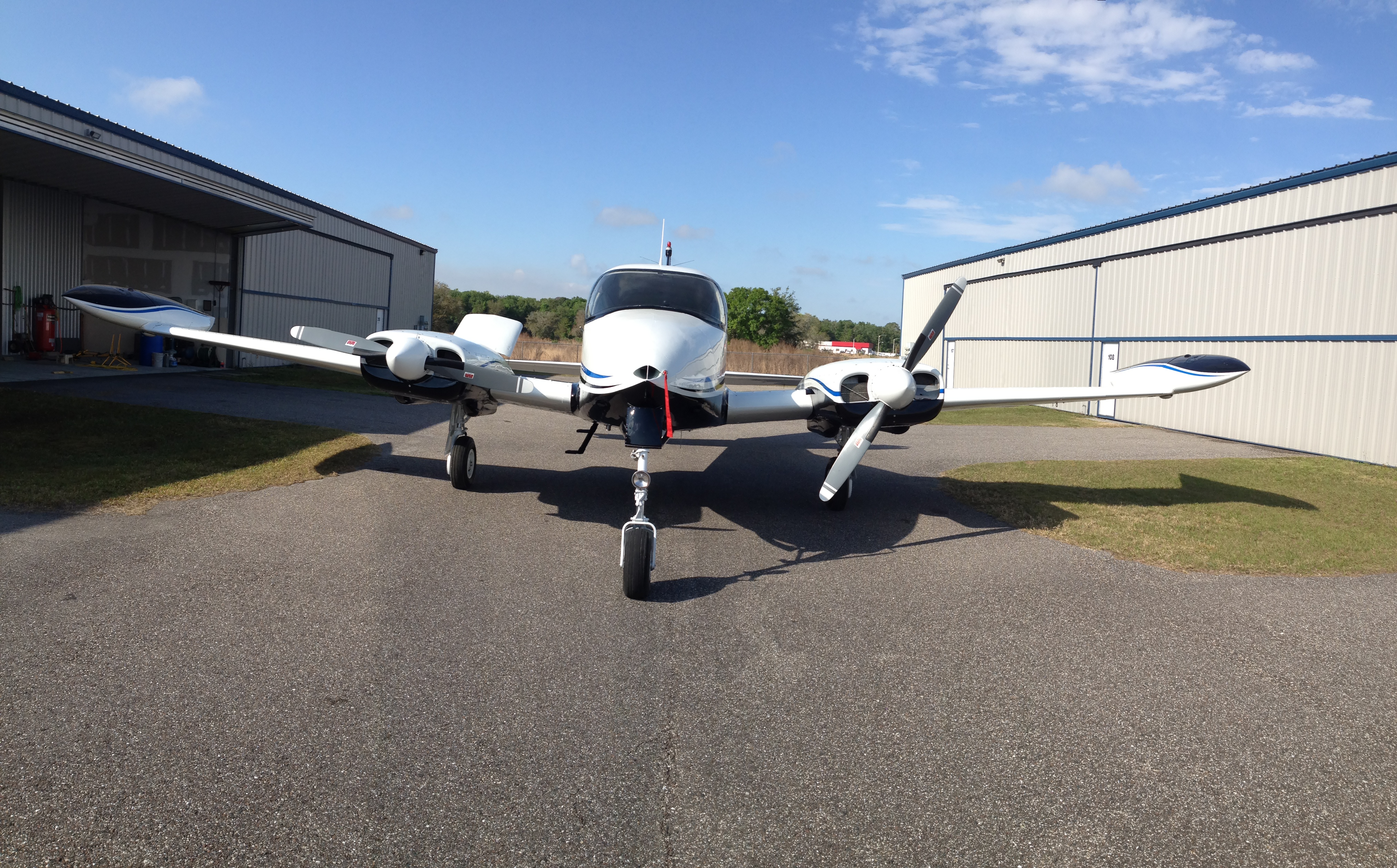 Twin-engine aircraft at KVDF